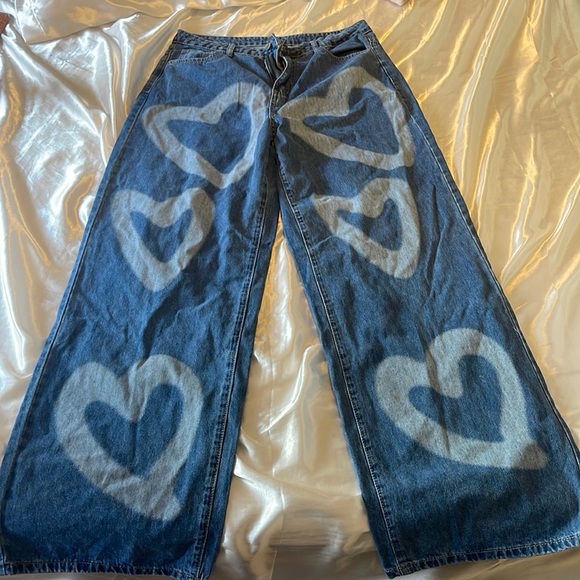 Mom jeans with hearts - Picture 1 of 3